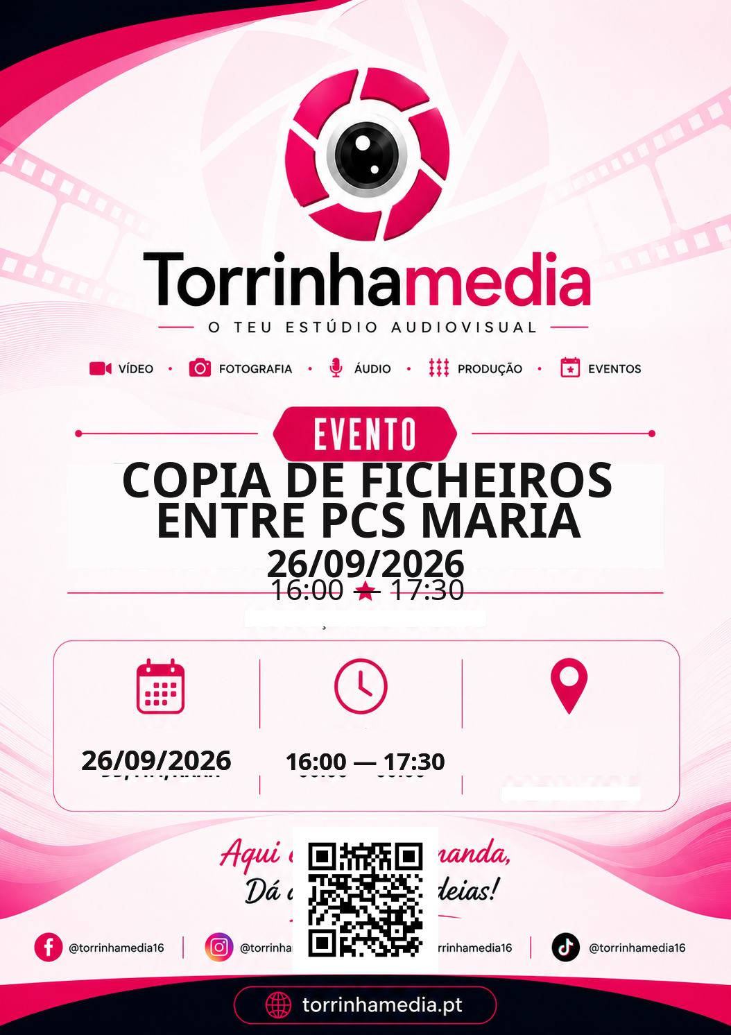Cartaz de copia de ficheiros entre pcs maria payne, assistencia ao domicilio