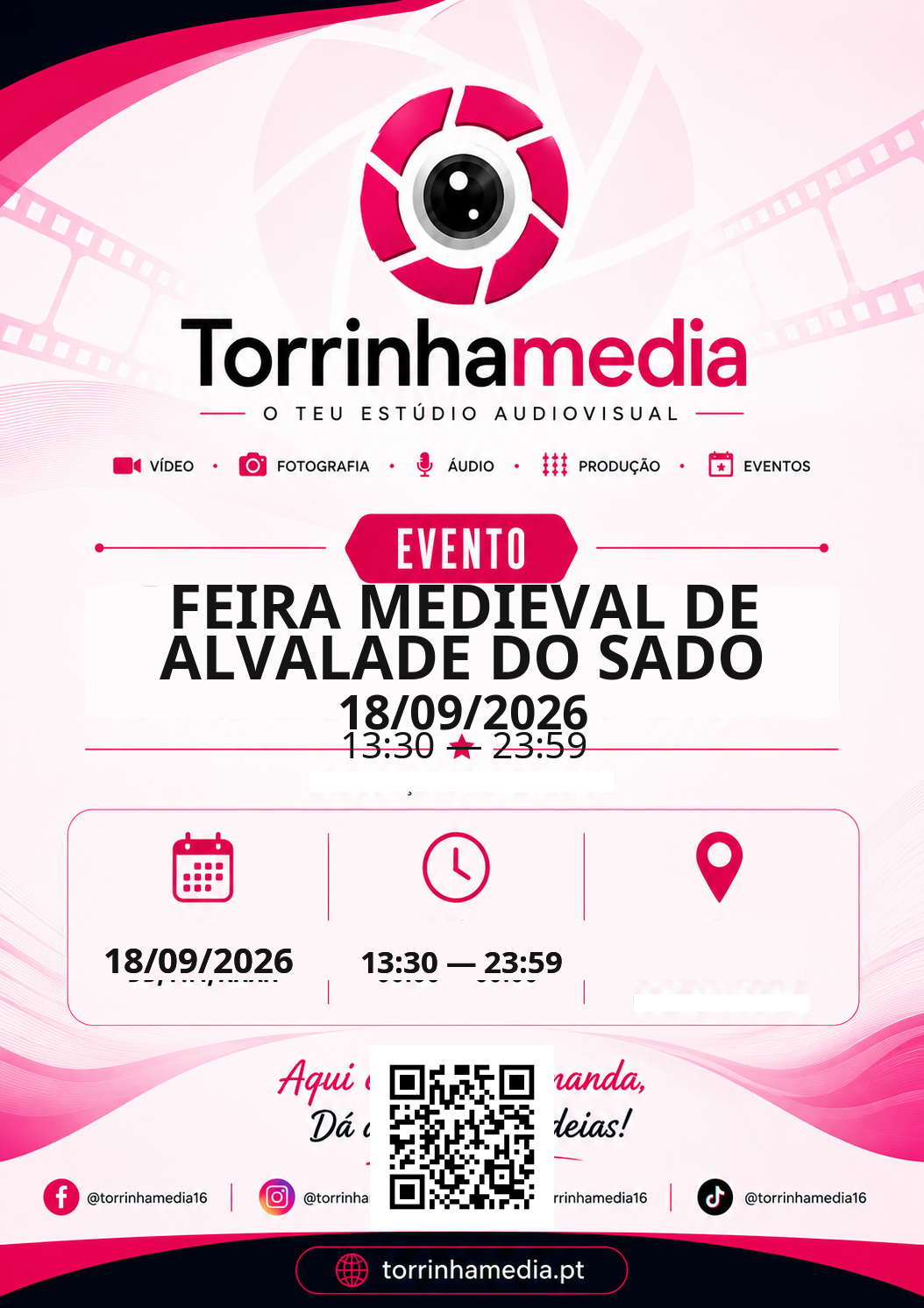 Cartaz de feira medieval de alvalade do sado