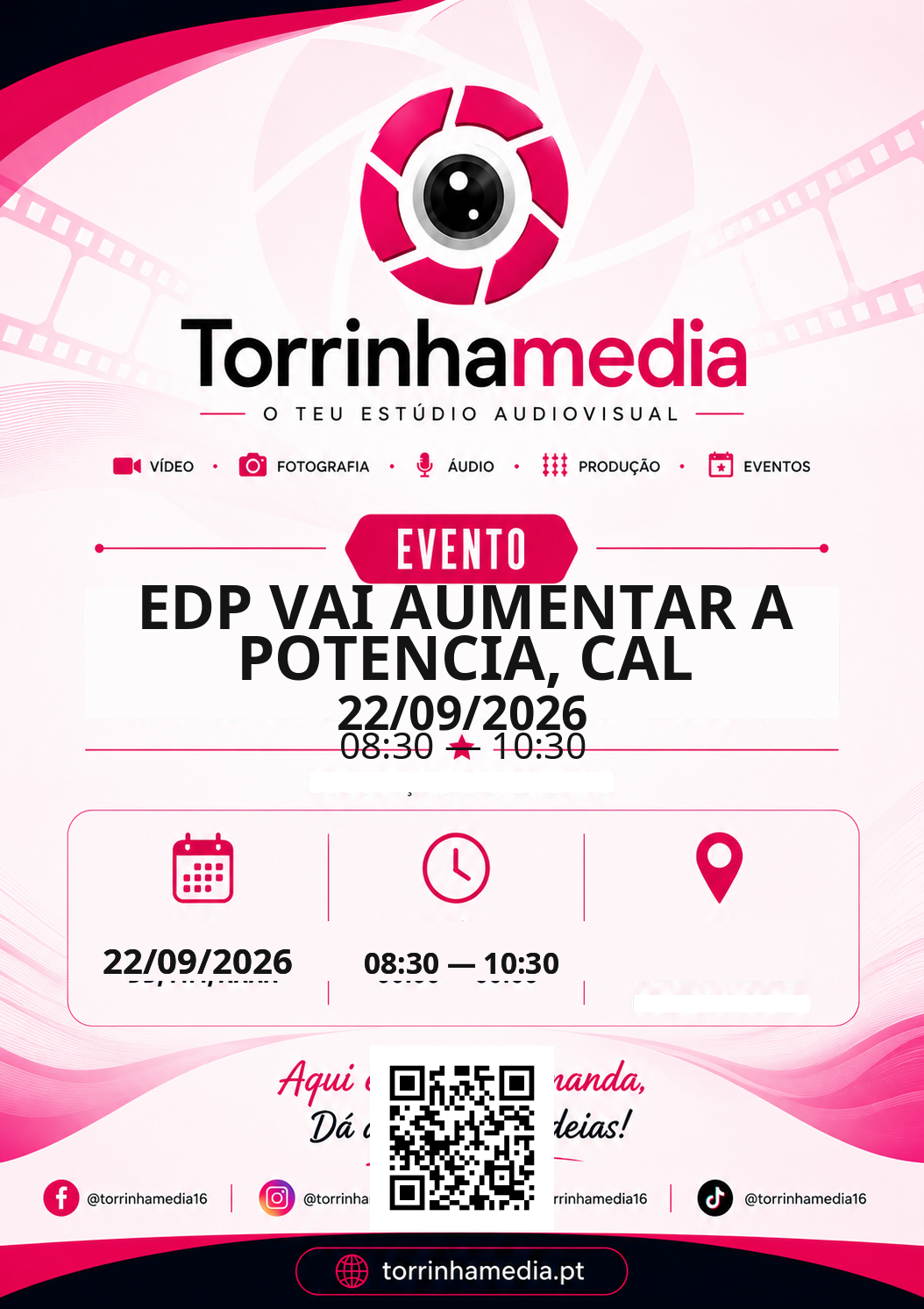 Cartaz de edp vai aumentar a potencia, cal